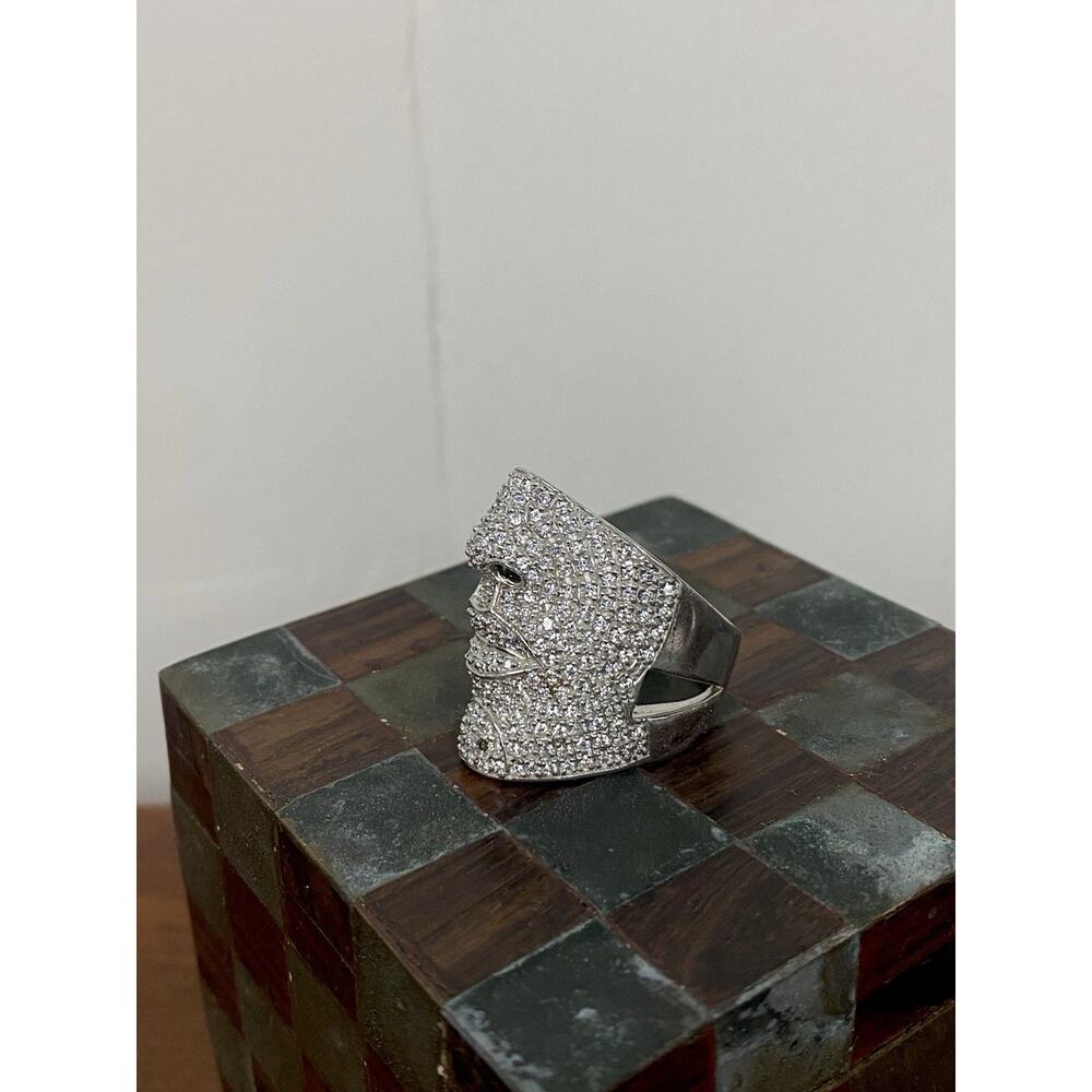 Sonia Bitton Sterling Silver Face Ring Sz 8.5